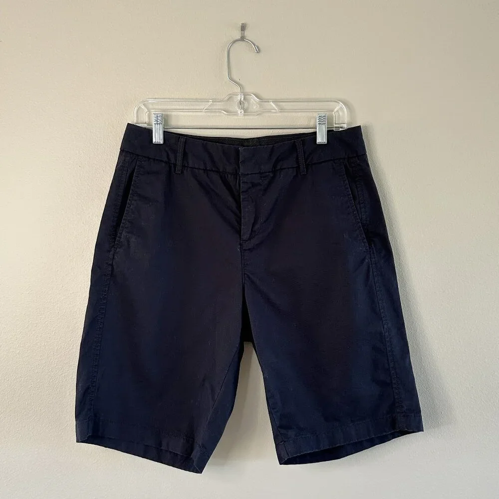Quince Black Organic Stretch Cotton Chino Bermuda Shorts, 10, Minimalist Coastal - Picture 2 of 9